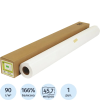 Широкоформатная бумага Hp Bright White Inkjet Paper 914мм х 45 м, 90г/м2, белизна 166%CIE, C6036A