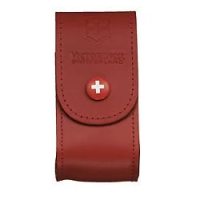 Чехол Victorinox д/ножей 91мм, толщиной 5-8 уровня, кожа, красный