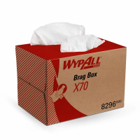 Протирочные салфетки Kimberly-Clark WypAll X70 BRAG BOX, 200шт, 42.6х28.2см, белые, 8296