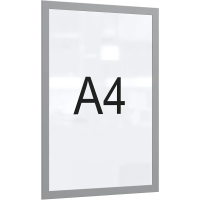 Рамка магнитная настенная Attache А4 ПЭТ, серая, 5 шт/уп