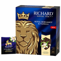 Чай Richard Royal bergamot & vanilla, черный, 100 пакетиков