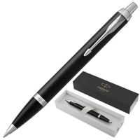 Шариковые ручки класса Люкс Parker IM Core M, черный/серебристый корпус, 1931665