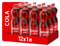 Напиток Добрый Кола газированный, 1л x 12 шт