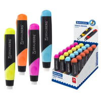 Ластик Brauberg Blaster 21х24х112мм, ассорти, выдвижная