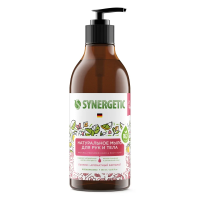Мыло жидкое для рук и тела Synergetic Натуральное пачули и ароматный бергамот, 380мл с дозатором