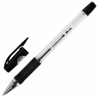 Шариковая ручка Brauberg BP-GT черная, 0.35мм, прозрачный корпус