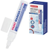 Маркер-краска Brauberg Professional Plus Jumbo белый, 8мм, скошенный наконечник