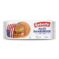 Булочка для гамбургера Roberto макси с кунжутом (75г x 4шт), 300г