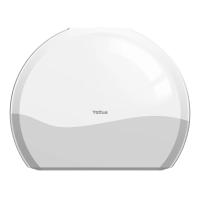 Диспенсер для туалетной бумаги в рулонах Tellus TP1 Джамбо Wave, 921000, белый-серый