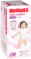 Подгузники-трусики Huggies Ultra Comfort для девочек №5 12-17кг, 84шт