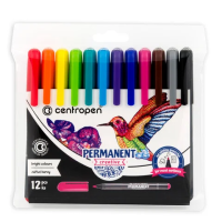 Набор маркеров для декорирования Centropen 'Creative 2896' 12цв., перманентные, пулевидные, 2мм, европодвес