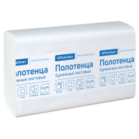 Бумажные полотенца Officeclean Professional H2, 1 слой, Z-сложение, 190лист, белый