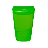 Корзина для мусора Lime 11л, зеленая, подвесная с держателем мешка, 974114