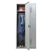 Шкаф металлический для одежды ПРАКТИК 'ML/LS-21-80', двухсекционный, 1830х800х500 мм, 35 кг, разборный