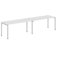 Стол на 2 рабочих места Skyland Xten-S XWST 3270, двухместный, белый/алюминий, 1600х700х750мм