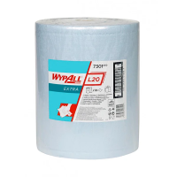 Протирочные салфетки Kimberly-Clark WypAll L20 для сильных загрязнений, 500 листов, 38,5х32,5см, синие, 7301