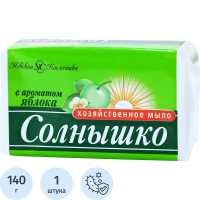 Мыло хозяйственное Солнышко яблоко, 140г