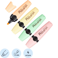 Набор текстовыделителей Deli Macaron 4 цвета, 1-5 мм, скошенный наконечник