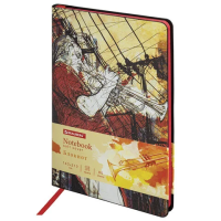Записная книжка Brauberg Vista Jazz, А5, 80 листов, в клетку, на сшивке, под кожу