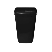 Корзина для мусора Lime 11л, черная, подвесная с держателем мешка, 974112