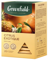 Чай Greenfield Citrus Exotique (Цитрус Экзотик), черный, 20 пирамидок