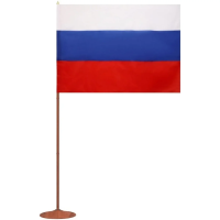 Флаг TI_напольный России, текстура дерева, вишня