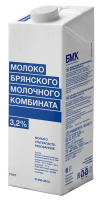 Молоко Брянский молочный комбинат ультрапастеризованное 3.2%, 1л