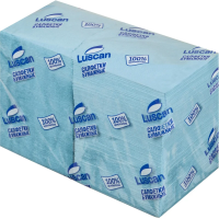Салфетки бумажные Luscan Profi Pack 24х24см, 400шт, 1 слой, голубые пастельные