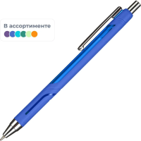 Шариковая ручка автоматическая Attache Spacecraf синяя, 0.5мм, корпус ассорти