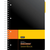 Тетрадь Smartbook желто-оранжевая, А4, 120 листов, в клетку, на спирали, пластик