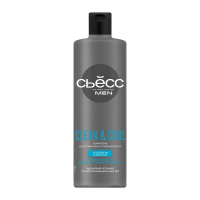 Шампунь Сьёсс Men Clean & Cool для нормальных и жирных волос, глубокое очищение, 450мл
