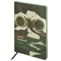 Записная книжка Brauberg Vista Commando, А5, 80 листов, в клетку, на сшивке, под кожу