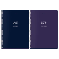 Тетрадь А4, 96 л., BRAUBERG, гребень, клетка, матовая ламинация, 'NoteBookMono' (микс в спайке), 405315