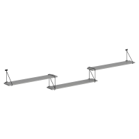 Полка с полкодержателями  SH3-ROD/BAR Серый 2380х166х392 COFFEE