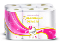 Туалетная бумага Veiro Professional 3 слоя, 12 рулонов, 17 м, белая