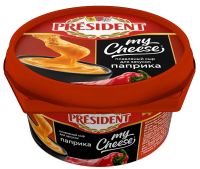 Сыр President плавленый паприка для закусок 51%, 125г