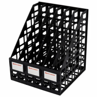Лоток вертикальный для бумаг BRAUBERG 'ULTRA', 240 мм, 6 отделений, сетчатый, сборный, черный, 238251