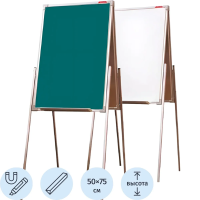 Меловая доска Boardsys 50x75см, двусторонняя