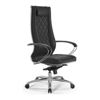 Кресло руководителя Метта L1-18K Infinity черный, экокожа, крестовина хром