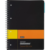 Тетрадь Smartbook желто-оранжевая, А4, 120 листов, в клетку, на спирали, пластик