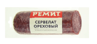 Колбаса Ремит Сервелат ореховый сырокопченый, ~400г
