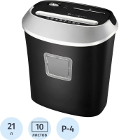 Уничтожитель документов Office Kit S50, 4 ур.секр. 4x35мм, 10 лист, 21л, скрепки, скобы, CD, карты
