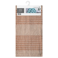 Tarrington House Полотенце кухонное вафельное бежевое-бордовое с узором 200г, 40 x 60см