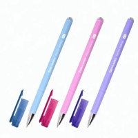 Шариковая ручка Brauberg Fruity Pastel синяя, 0.35мм, корпус ассорти