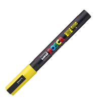 Маркер акриловый Uni Posca PC-3M желтый, 0.9 - 1.3 мм, круглый