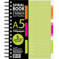 Бизнес тетрадь Attache Spiral Book салатовый, А5, 140 листов, в клетку, на спирали