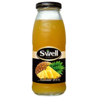 Сок ананасовый SWELL с мякотью в стеклянной бутылке 0,25 л, для детского питания, 4040207350