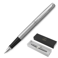 Перьевые ручки класса Люкс Parker Jotter Stainless Steel CT F, серебристый корпус, 2030946