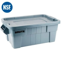 Ящик для хранения с крышкой Rubbermaid Brute Tote 53л, серый, FG9S3000GRAY