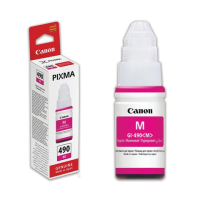 Чернила CANON (GI-490M) для СНПЧ Pixma G1400\\G2400\\G3400, пурпурные, ресурс 7000 стр., оригинальные, 0665C001